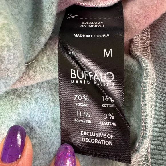 Woman’s Medium Hand Dyed Tie-Dye Hoodie - Picture 9 of 9